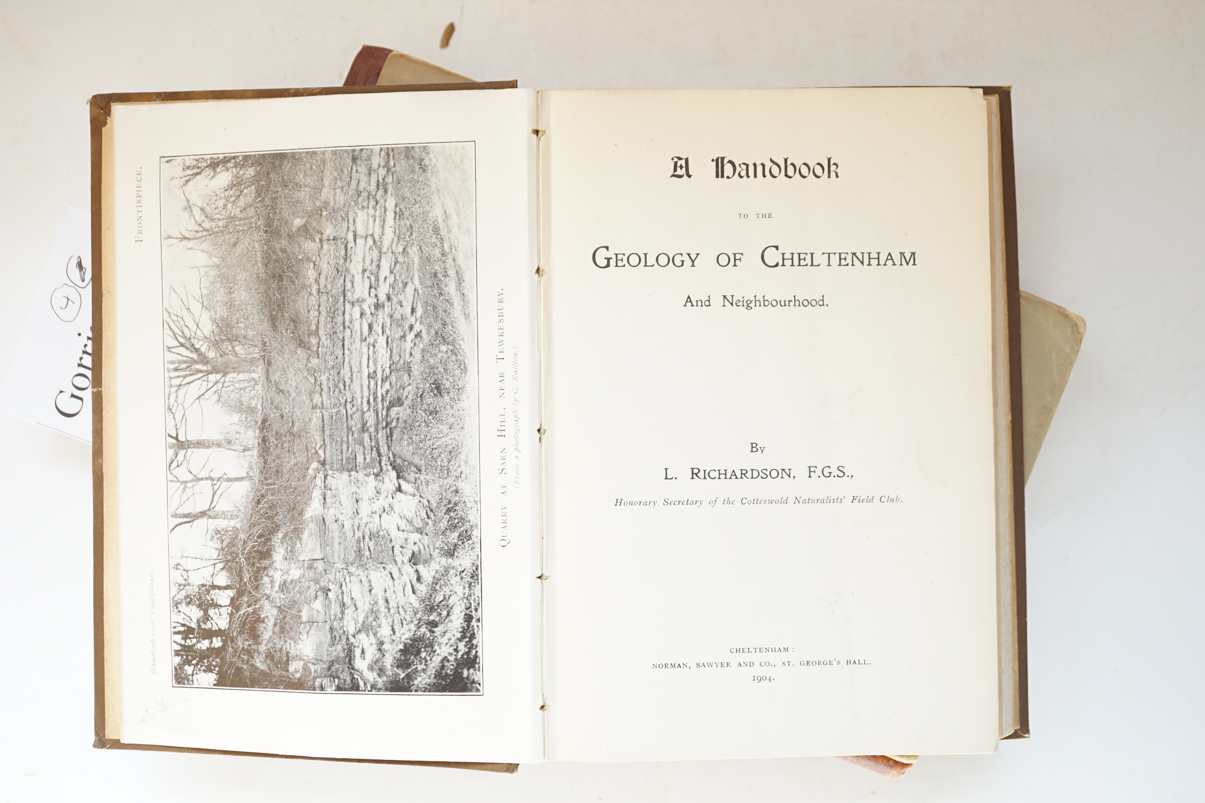 Murchison, R.I - Outline of the Geology of Neighbourhood of Cheltenham, a new edition, with folding coloured frontispiece map and 12 engraved plates, Cheltenham, 1844; a further copy in paper wrappers, also 1844; another